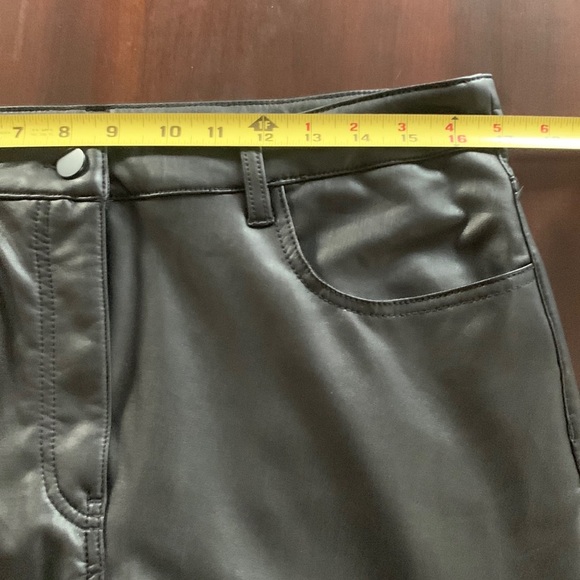 Reitman’s High-Waisted Straight-Leg Faux Leather Pants Women 14 Tall - Picture 7 of 17